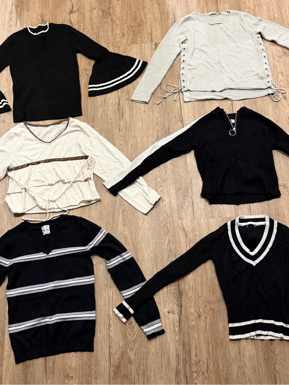 Lot of 6 Women’s Long Sleeve Sweaters & Tops – Medium / Size 10 Dex, H&M & more